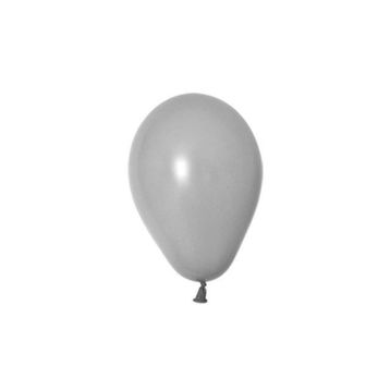 Patladı Gitti 5 inç Gri 10 Adet Mini Balon