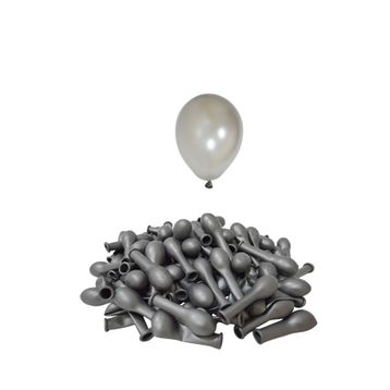 Patladı Gitti 5 inç Gümüş 10 Adet Mini Balon