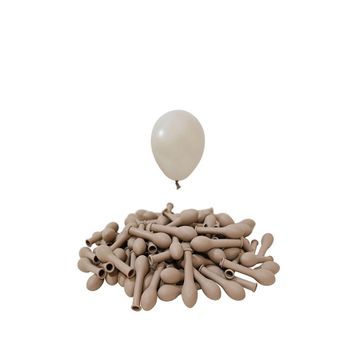 Patladı Gitti 5 inç Kum Bej 10 Adet Mini Balon