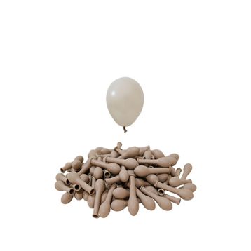 Patladı Gitti 5 inç Kum Bej 10 Adet Mini Balon