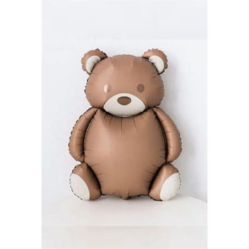 Patladı Gitti 89-72 cm Teddy Bear Retro Büyük Kahverengi Ayı Folyo Balon