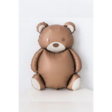 Patladı Gitti 89-72 cm Teddy Bear Retro Büyük Kahverengi Ayı Folyo Balon