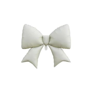 Patladı Gitti 98x75 cm Krem Kurdele Fiyonk Folyo Balon