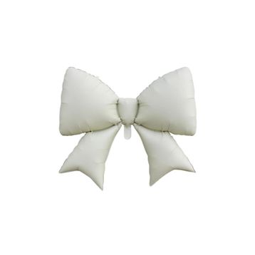 Patladı Gitti 98x75 cm Krem Kurdele Fiyonk Folyo Balon