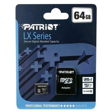 Patriot LX Series PSF64GMCSDXC10 Class 10 UHS-I 64 GB Micro SD Kart