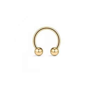 Patulya 316l Cerrahi Çelik 6 mm Top Uçlu Gold Renk Septum Piercing