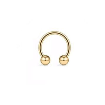 Patulya 316l Cerrahi Çelik 6 mm Top Uçlu Gold Renk Septum Piercing