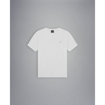 Paul & Shark 23411020-010 Beyaz Pamuklu Regular Fit Düz Kısa Kollu Erkek Tişört