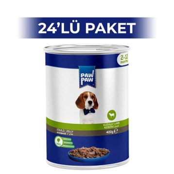 Paw Paw Jelly Kuzulu 400 GR 24 Adet Yavru Köpek Konserve Maması