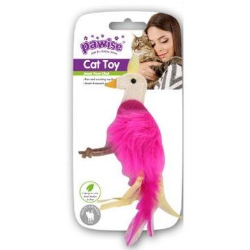 Pawise Uzun Tüylü Flamingo Kedi Oyuncağı