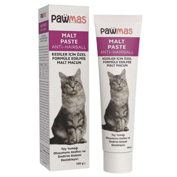 Pawmas Malt Paste Anti-Hairball Tüy Yumağı Kontrol 100 gr Kedi Macunu