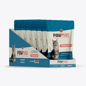 Pawmas Pouch Somonlu 24x85 GR Kısırlaştırılmış Yaş Kedi Maması