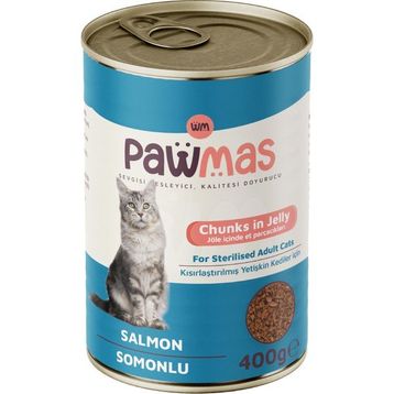 Pawmas Somonlu Kısırlaştırılmış 400 gr Yetişkin Kedi Konservesi