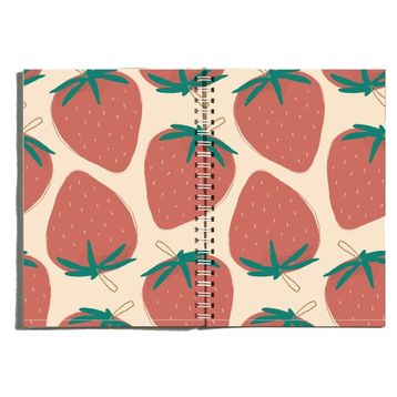Paytak Moda PYTKDFTR302 Çilek A5 96 Yaprak Çizgisiz Spiralli Defter