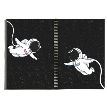 Paytak Moda PYTKDT0181 A5 Astronot Tasarımlı 96 Yaprak Çizgisiz Spiralli Defter