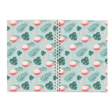Paytak Moda PYTKDT0206 A5 Flamingo Yaprak Tasarım 96 Yaprak Çizgisiz Spiralli Defter