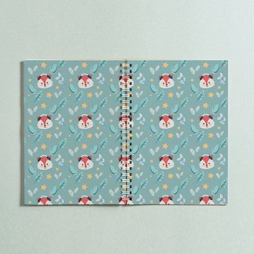 Paytak Moda PYTKDT0217 A5 Tilki Tasarım 96 Yaprak Çizgisiz Spiralli Defter