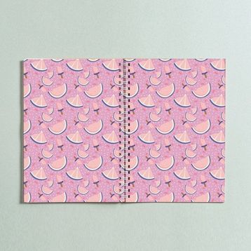 Paytak Moda PYTKDT0252 Desenli A5 96 Yaprak Çizgisiz Spiralli Defter