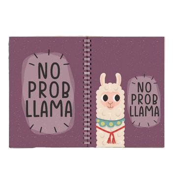 Paytak Moda PYTKDT0262 A5 Lama No Problama Tasarım Çizgisiz Spiralli Defter