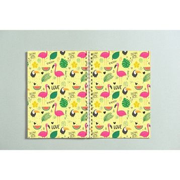 Paytak Moda PYTKDT087 Flamingo A5 96 Yaprak Çizgisiz Tasarım Spiralli Defter