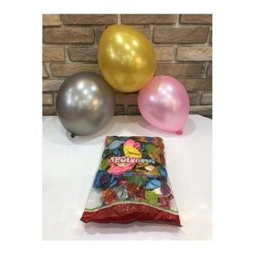 Pazarız 100 Adet Şimdi Parti Zamanı 12 inç 100 Adet Kapalı Ambalaj Balon