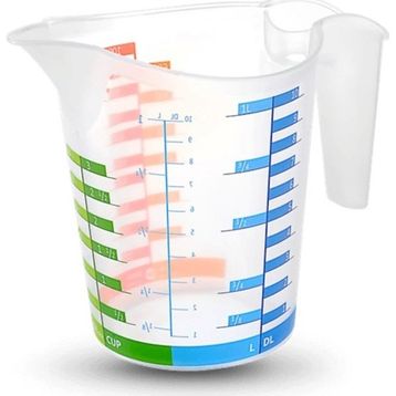 Pazarız 1000 ml Plastik Dereceli Renkli Ölçü Kabı