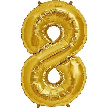 Pazarız 40 cm 8 Rakamı Folyo Altın Balon