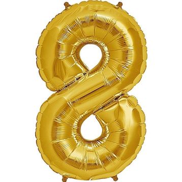 Pazarız 40 cm 8 Rakamı Folyo Altın Balon