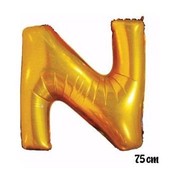 Pazarız 75 cm N Harfi Folyo Altın Balon