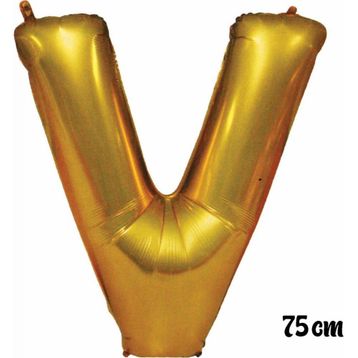 Pazarız 75 cm V Harfi Folyo Altın Balon