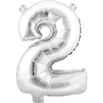 Pazarız 90 cm 2 Rakam Folyo Gümüş Balon