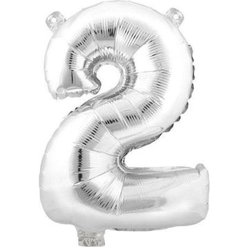 Pazarız 90 cm 2 Rakam Folyo Gümüş Balon