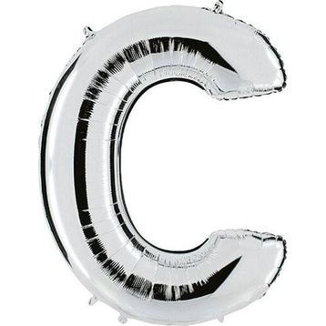 Pazarız Balon Parti C Gümüş 102 cm Harf Folyo Balon