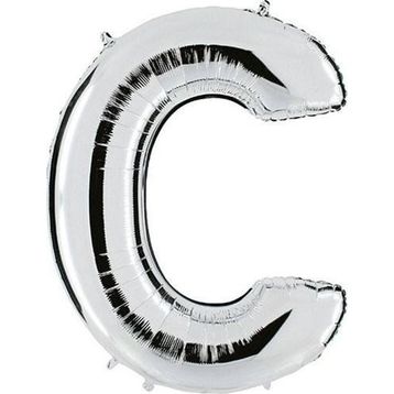 Pazarız Balon Parti C Gümüş 102 cm Harf Folyo Balon