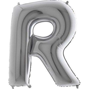 Pazarız Balon Parti R Gümüş 102 cm Harf Folyo Balon
