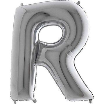 Pazarız Balon Parti R Gümüş 102 cm Harf Folyo Balon