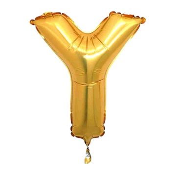 Pazarız Balon Parti Y Gold 102 cm Harf Folyo Balon