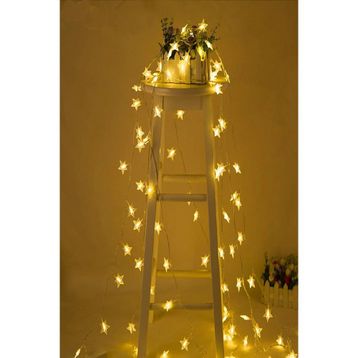 Pazarız Dekoratif 20'li 3 Metre Led Işıklı Yıldız Dizeleri
