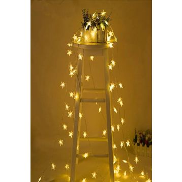 Pazarız Dekoratif 20'li 3 Metre Led Işıklı Yıldız Dizeleri
