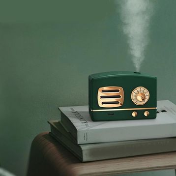 Pazarız Dekoratif Lamba Radyo 220 ml Oda Hava Nemlendirici Buhar Makinesi Koku Giderici