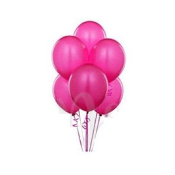 Pazarız Fuşya Metalik 10 Adet Balon