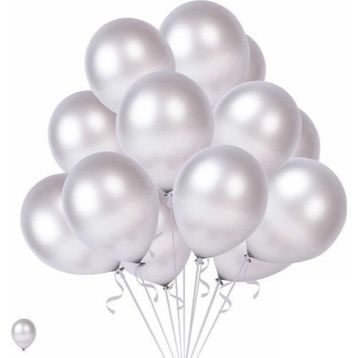 Pazarız Global 20 Adet Gri Beyaz Karışık Balon