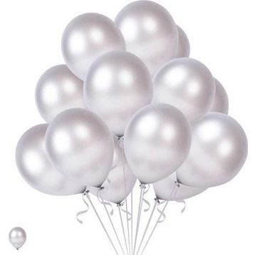 Pazarız Global 20 Adet Gri Beyaz Karışık Balon