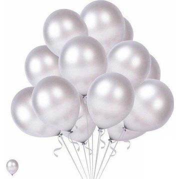 Pazarız Global 20 Adet Gri Beyaz Karışık Balon