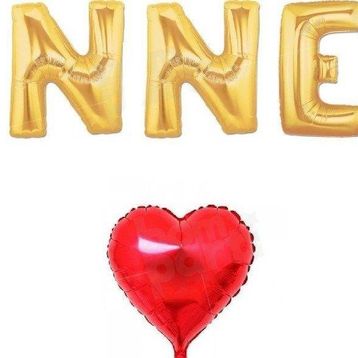 Pazarız Gold Annem Folyo Balon Seti ve Kalp Balon