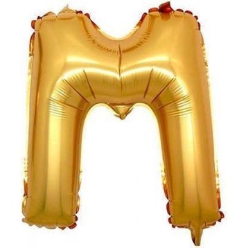 Pazarız Gold M Helyum 100 cm Dev Boy Harf Folyo Balon