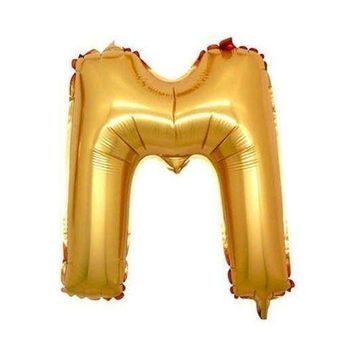 Pazarız Gold M Helyum 100 cm Dev Boy Harf Folyo Balon
