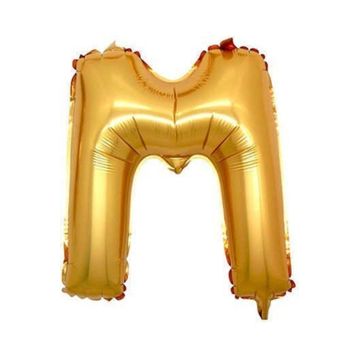 Pazarız Gold M Helyum 100 cm Dev Boy Harf Folyo Balon