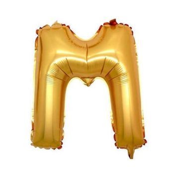 Pazarız Gold M Helyum 100 cm Dev Boy Harf Folyo Balon