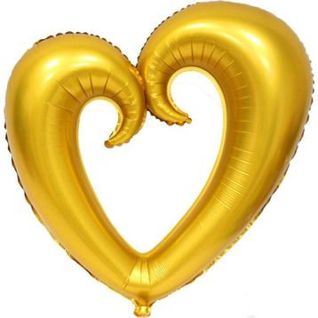 Pazarız Gold Ortası Boş Kalp Folyo Balon